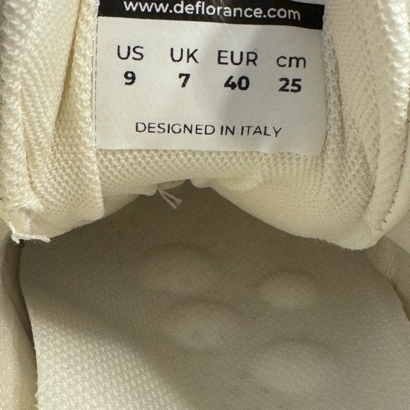 De Florance Vintage Sneakers Women’s Size 9 EU 40 Beige Black Retro Trainer NWT - Picture 9 of 12